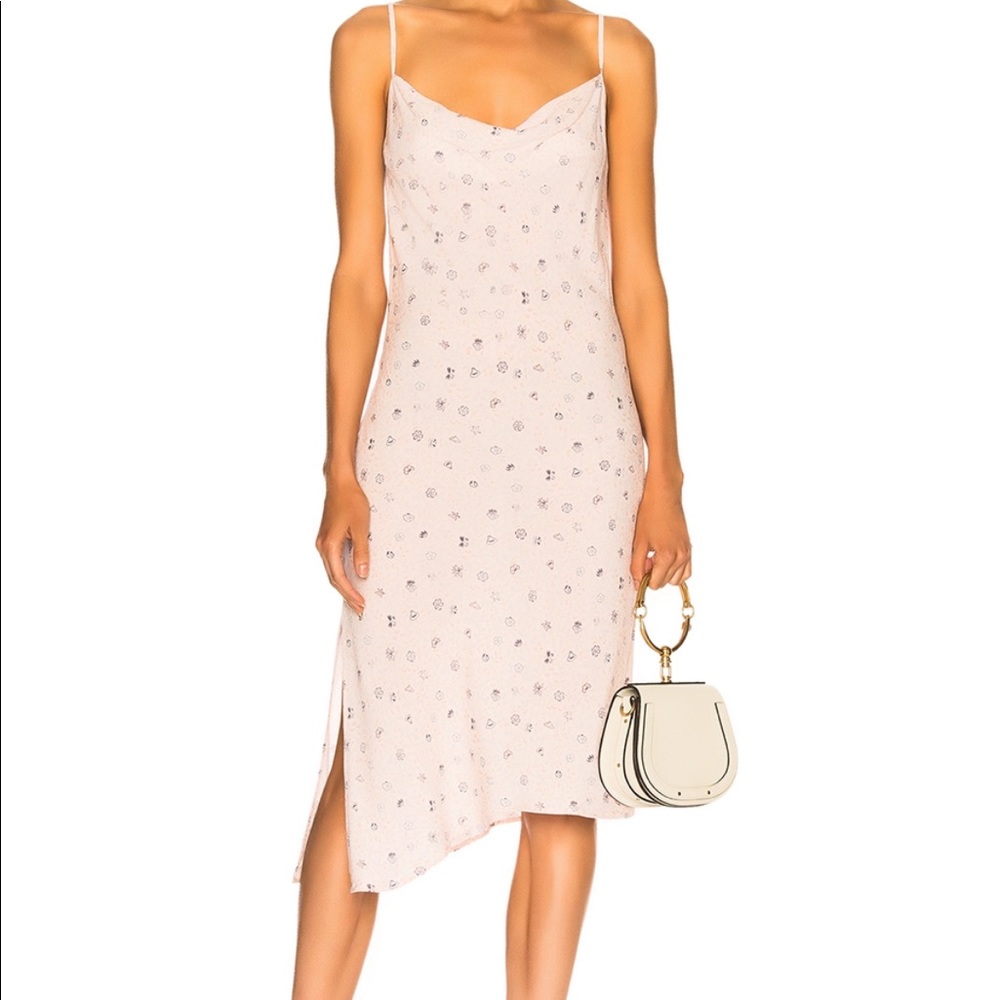 AG Floral Midi Slip Dress (Pink)